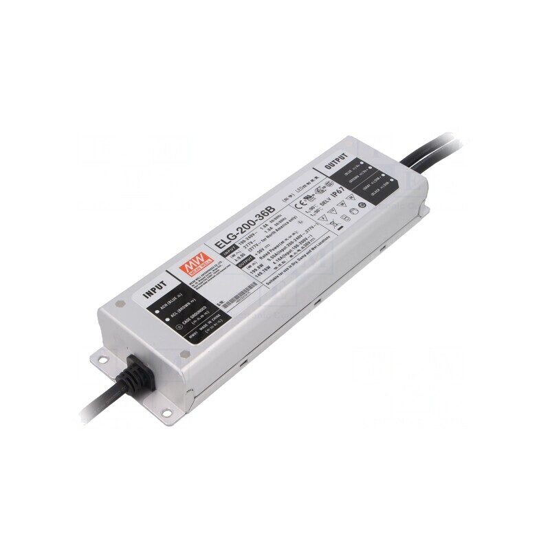Alimentator LED 200W 36V 5.55A IP67 | Electronic-mag.ro | Componente Electronice