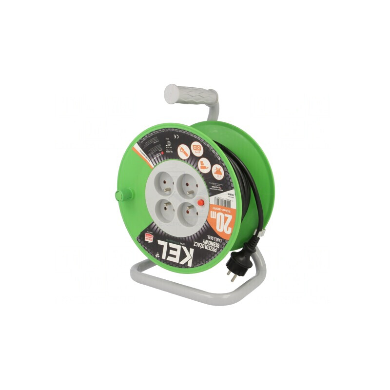 Prelungitor Electric cu 4 Prize, PVC Negru, 3x1.5mm² | Electronic-mag.ro | Componente Electronice