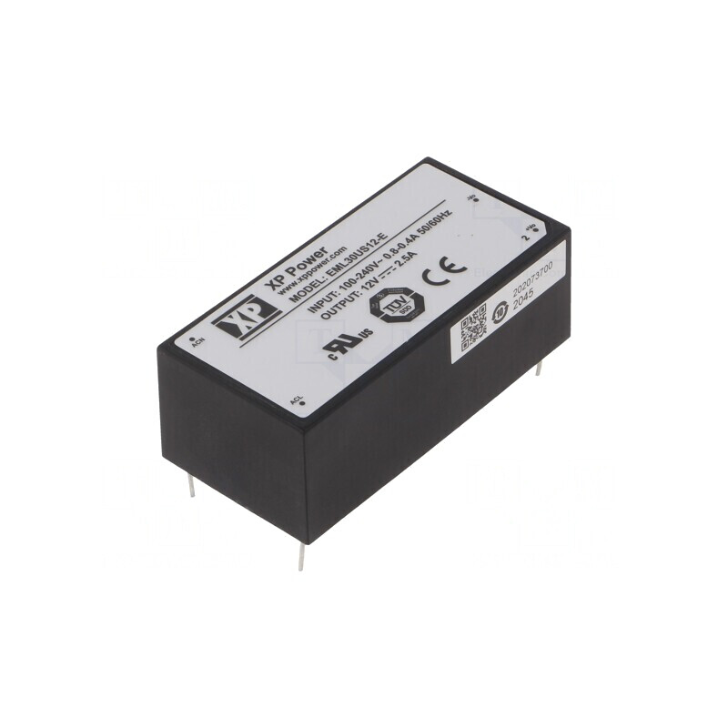Convertor AC/DC 30W 12VDC EML30US12-E | Electronic-mag.ro | Componente Electronice