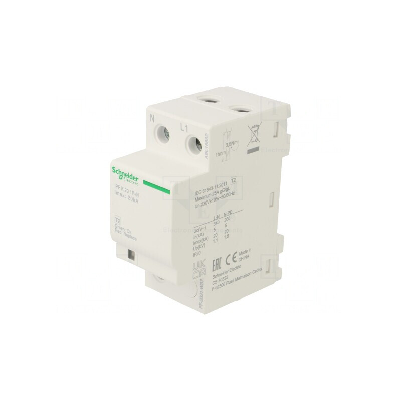 Limitator de Supratensiuni Tip 2 1P N pentru Şină DIN | Electronic-mag.ro | Componente Electronice Limitator de Supratensiuni Tip 2 1P N pentru Şină DIN | Electronic-mag.ro | Componente Electronice
