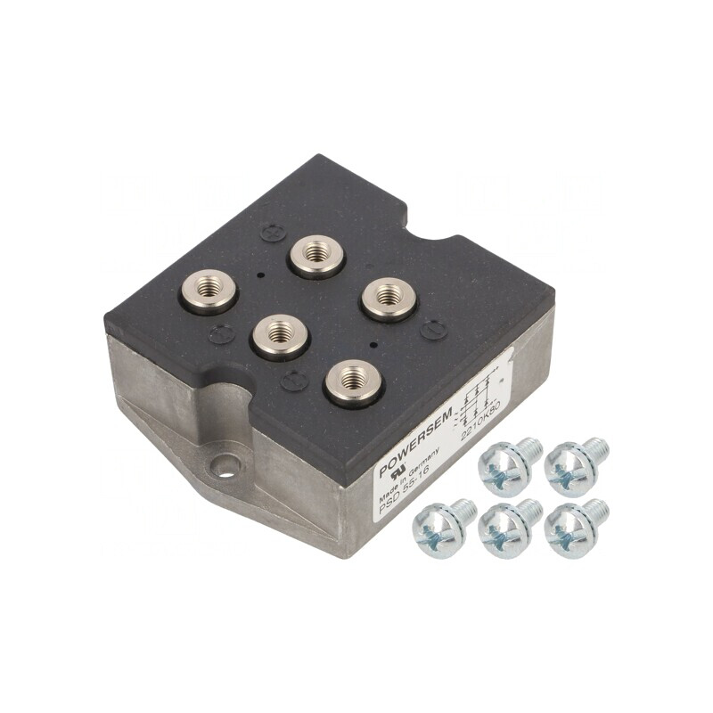 Punte redresoare trifazată 1,6kV 58A modul PSD 55/16 | Electronic-mag.ro | Componente Electronice