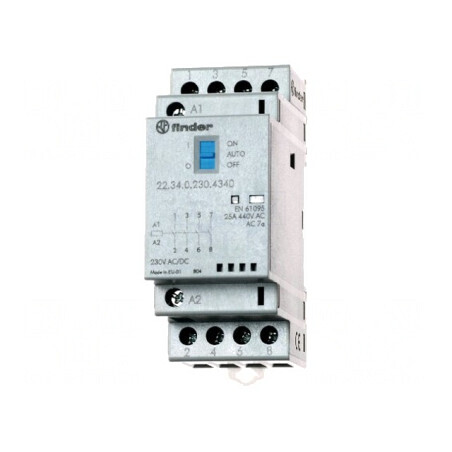 Contactor 4-poli 25A 24V NO IP20 | Electronic-mag.ro | Componente Electronice