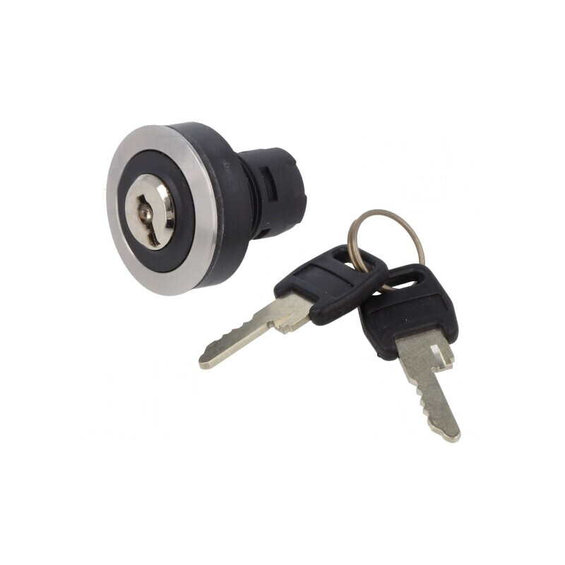 Comutator rotativ cu cheie 22mm IP65 2 poziții | Electronic-mag.ro | Componente Electronice