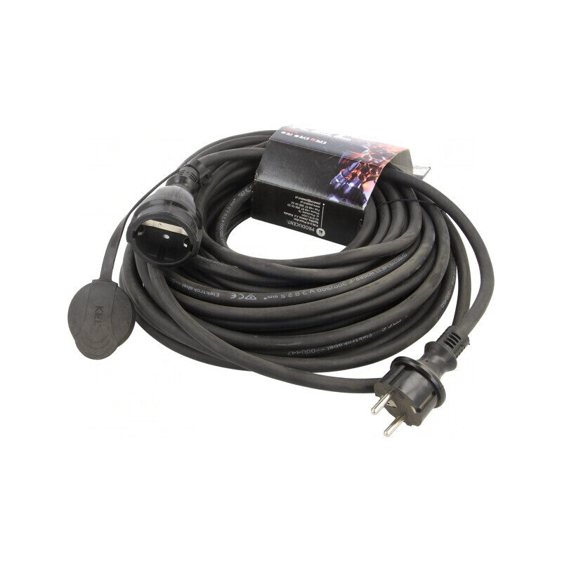 Prelungitor Negru 20m 16A 3x2,5mm2 | Electronic-mag.ro | Componente Electronice