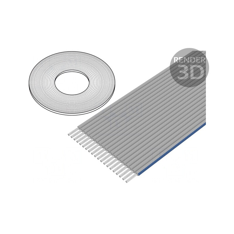 Cablu Bandă 1,27mm 8x28AWG 100FT | Electronic-mag.ro | Componente Electronice