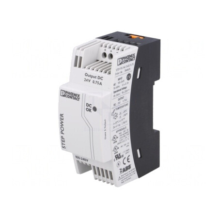 Alimentator Pulsatoriu pentru Șină DIN 18W 24VDC 0,75A | Electronic-mag.ro | Componente Electronice