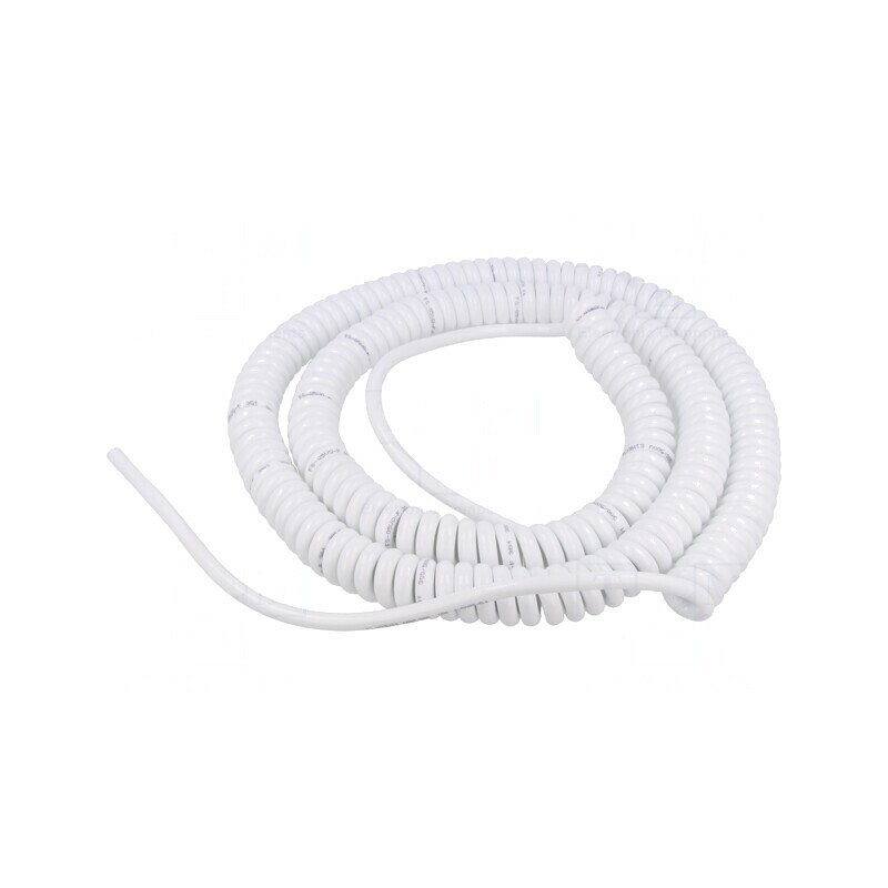 Cablu spiralat neecranat alb 1,5m 5,25m | Electronic-mag.ro | Componente Electronice