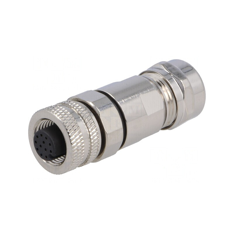 Mufă M12 12 pini mamă cablu IP67 | Electronic-mag.ro | Componente Electronice