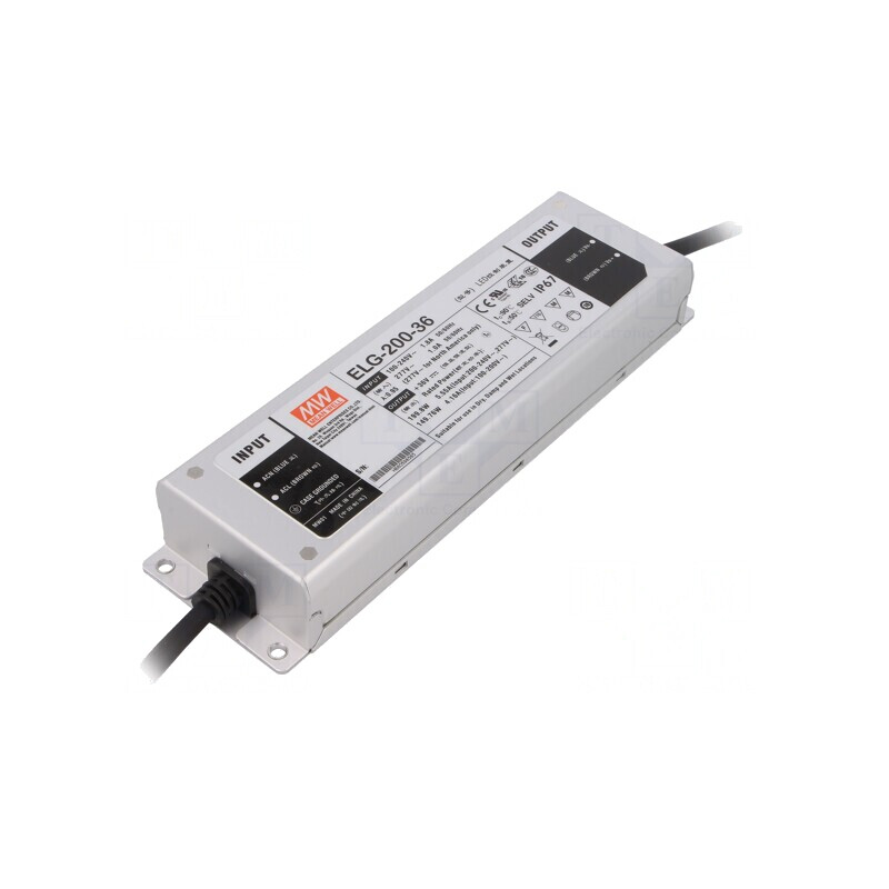 Alimentator LED 199,8W 36V 5,55A ELG-200-36 | Electronic-mag.ro | Componente Electronice