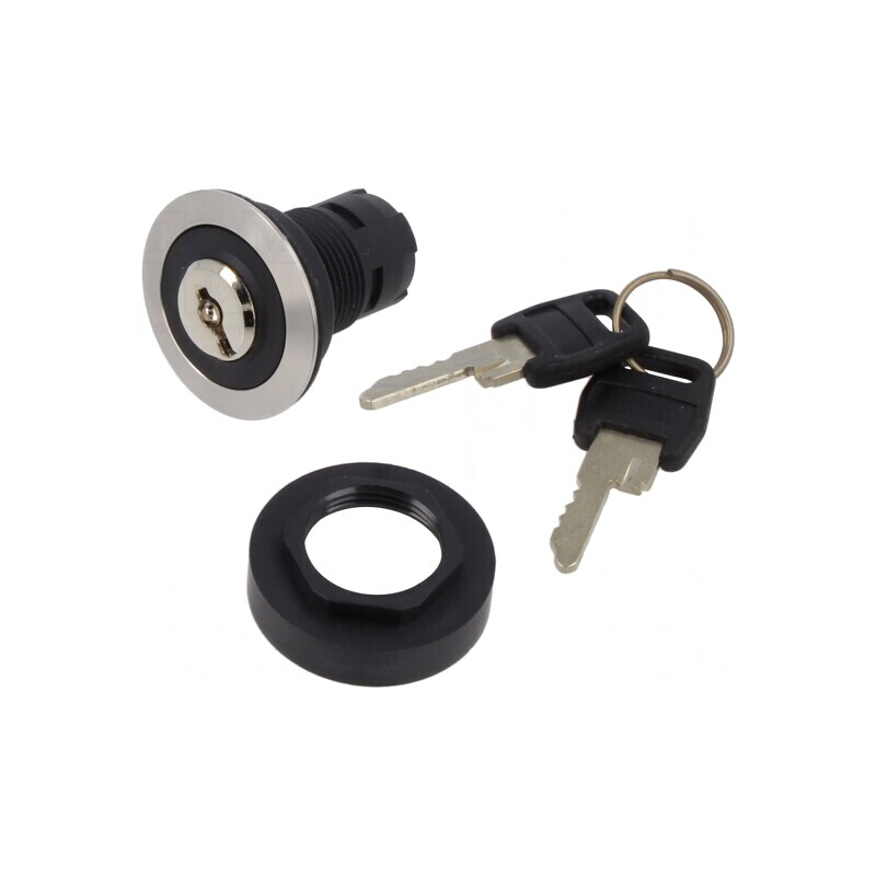 Comutator Rotativ cu Cheie 22mm 3 Poziții IP65 | Electronic-mag.ro | Componente Electronice