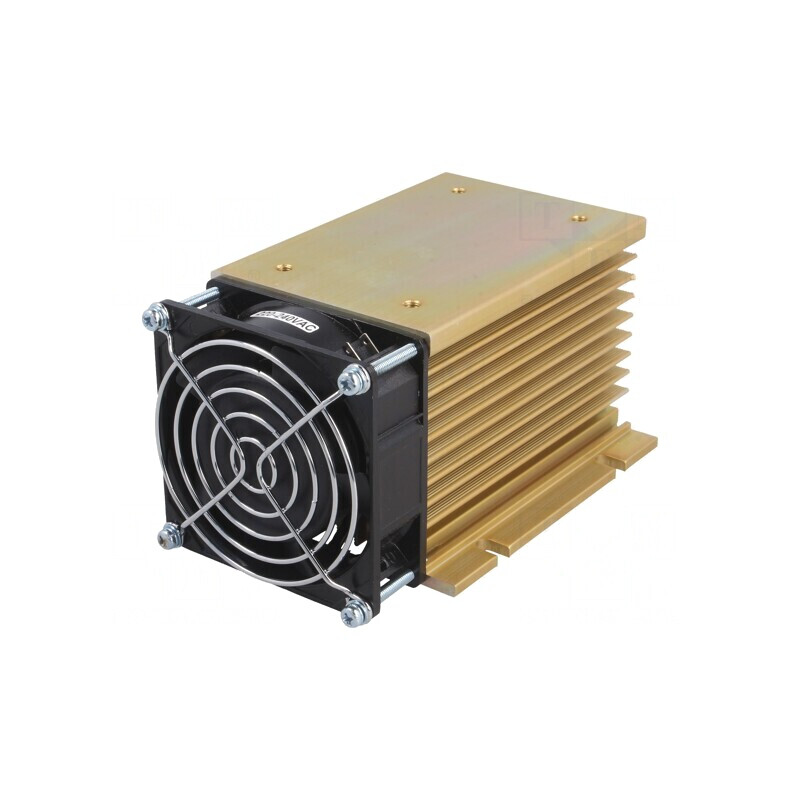 Radiator Extrudat 120mm pentru Relee SSR Trifazate Aurie | Electronic-mag.ro | Componente Electronice