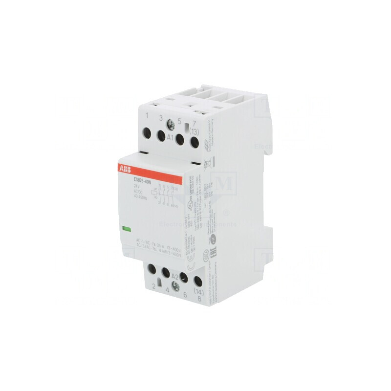 Contactor 4-polar 25A 24VAC/DC NO | Electronic-mag.ro | Componente Electronice