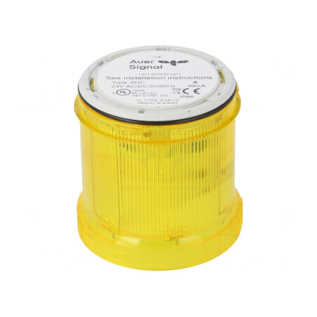 Semnalizator LED Galben 24V 24VAC IP66 Ø73x76mm | Electronic-mag.ro | Componente Electronice