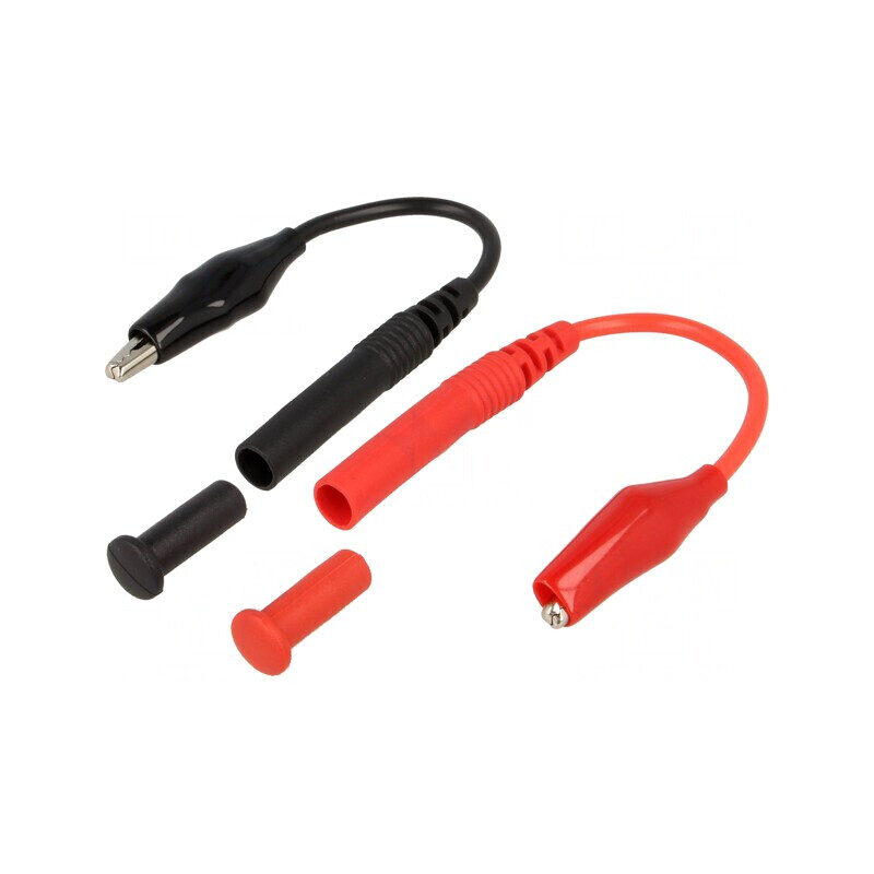 Cabluri de măsurare mufă banană 4 mm cu clemă crocodil | Electronic-mag.ro | Componente Electronice