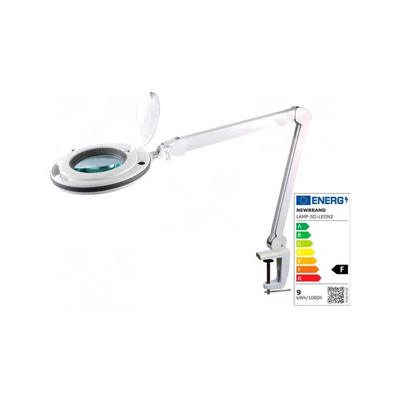 Lupă de masă cu iluminare LED 5dpt 9W 6500K Ø127mm | Electronic-mag.ro | Componente Electronice