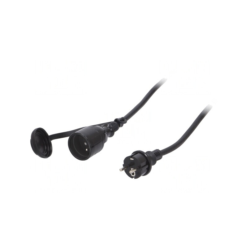Prelungitor Electric Negru 20m 16A | Electronic-mag.ro | Componente Electronice
