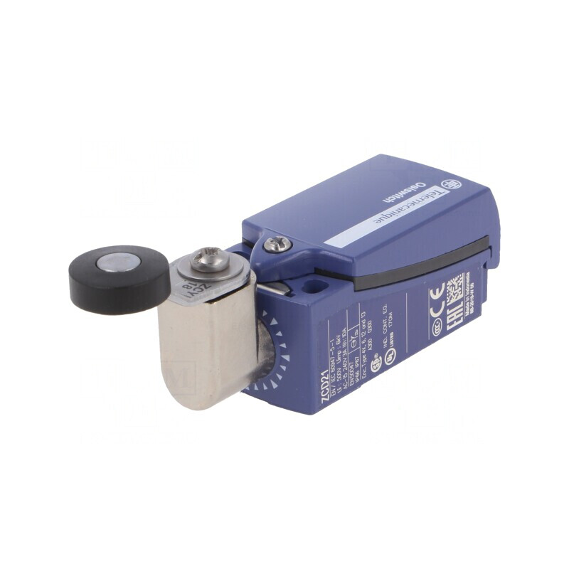 Limitator cursă manetă 33mm, rolă plastic Ø19mm 10A | Electronic-mag.ro | Componente Electronice