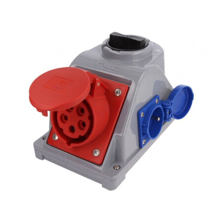 Conector alimentare trifazat 16A IP44 | Electronic-mag.ro | Componente Electronice