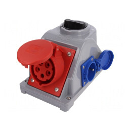 Conector alimentare trifazat 16A IP44 | Electronic-mag.ro | Componente Electronice