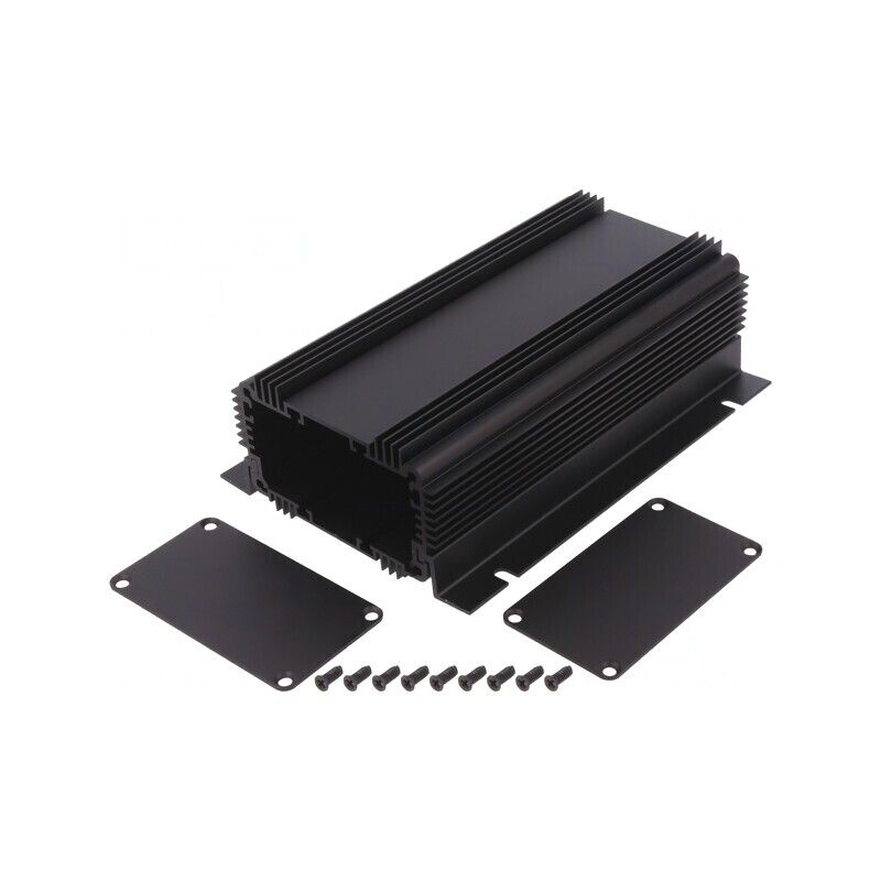Carcasă cu panou cu lame de fixare 86mm x 160mm 1455KHD1601BK | Electronic-mag.ro | Componente Electronice