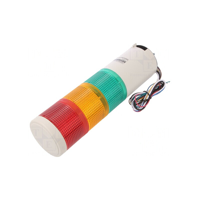 Coloană de Semnalizare LED Roșu/Ambră/Verde QTG70MLF-BZ-3-24-RAG | Electronic-mag.ro | Componente Electronice