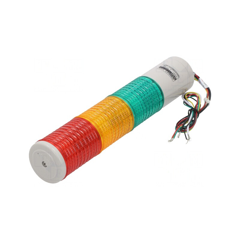Coloană semnalizare LED roșu/ambră/verde 24V | Electronic-mag.ro | Componente Electronice
