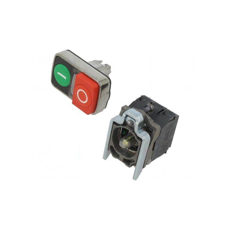 Comutator dublu 22mm LED roșu/verde | Electronic-mag.ro | Componente Electronice