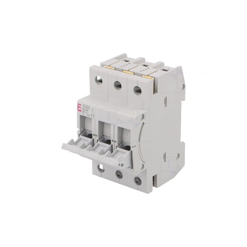 Separator cu Fuzibil 6A 400VAC Poli 3 pentru Șină DIN | Electronic-mag.ro | Componente Electronice