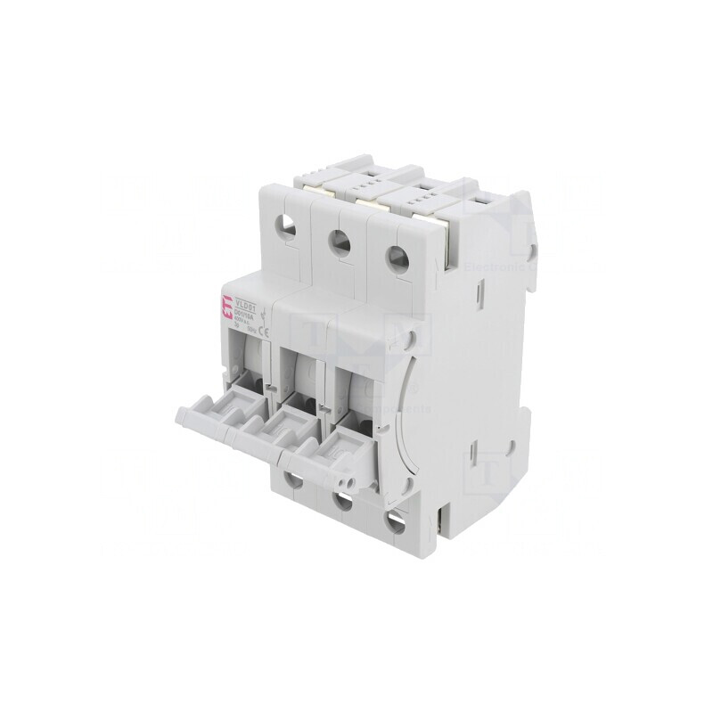 Separator cu Fuzibil D01 10A 400V 3 Poli pentru Șină DIN | Electronic-mag.ro | Componente Electronice
