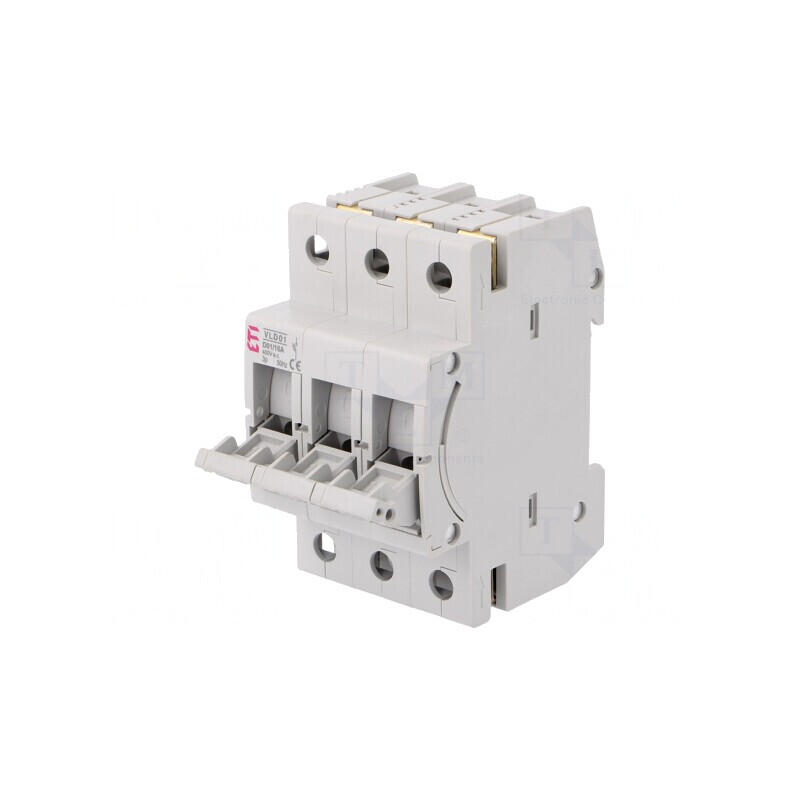 Separator cu Fuzibil D01 16A 400VAC Poli 3 pentru Șină DIN | Electronic-mag.ro | Componente Electronice