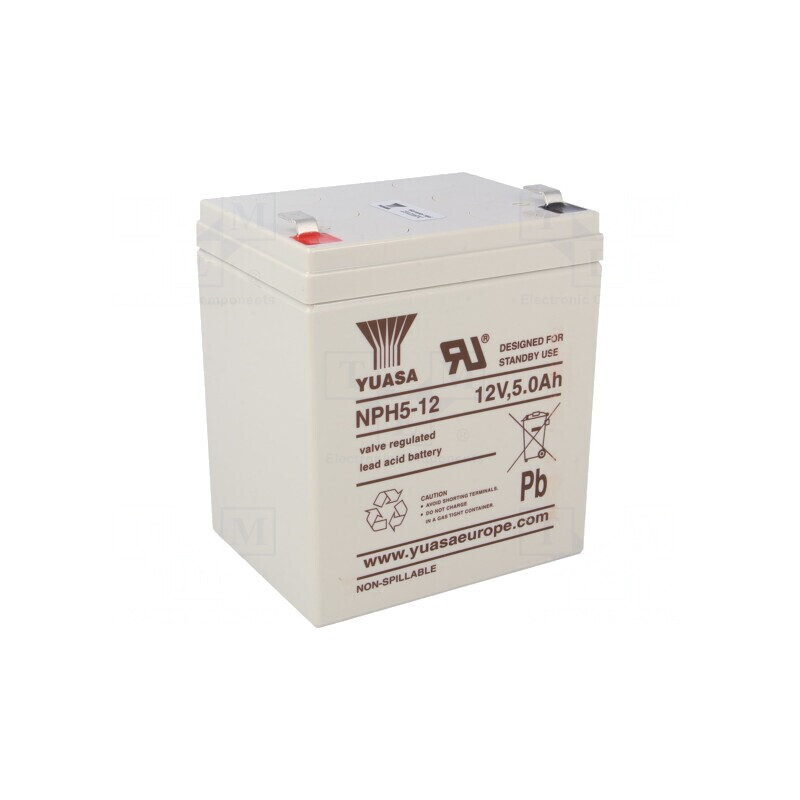Baterie Plumb-Acid 12V 5Ah AGM Fără Întreținere | Electronic-mag.ro | Componente Electronice