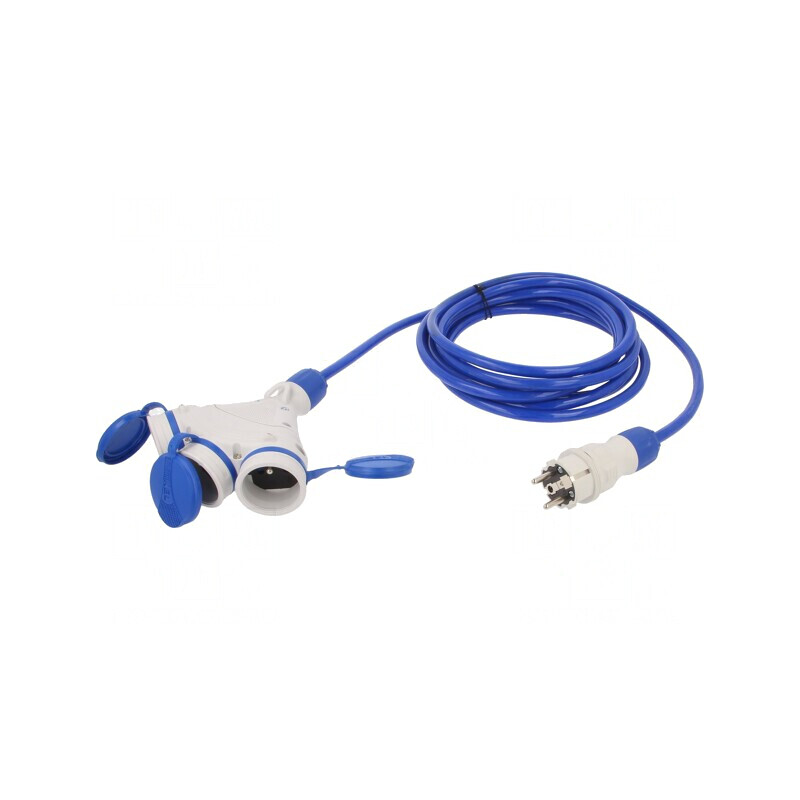 Prelungitor 3 Prize Albastru 5m 16A | Electronic-mag.ro | Componente Electronice
