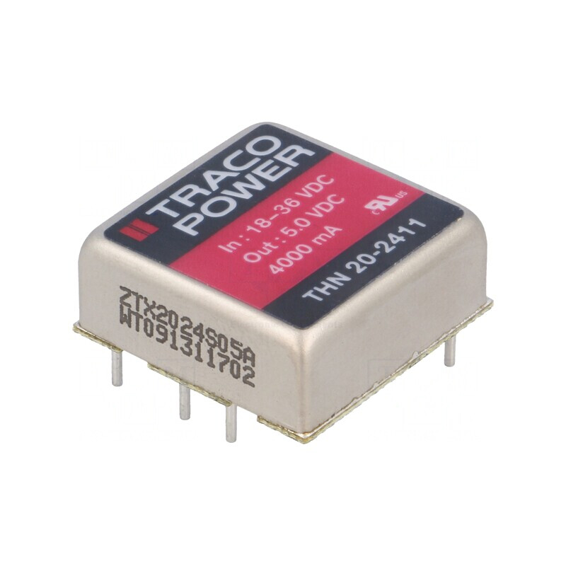 Convertor DC/DC 20W 18-36V la 5V 4A THN 20-2411 | Electronic-mag.ro | Componente Electronice