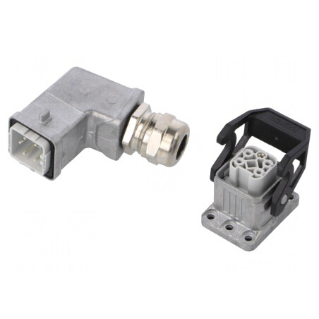 Conector HDC Tată-Mamă 230V 10A 5 Pin 4 PE M20 | Electronic-mag.ro | Componente Electronice