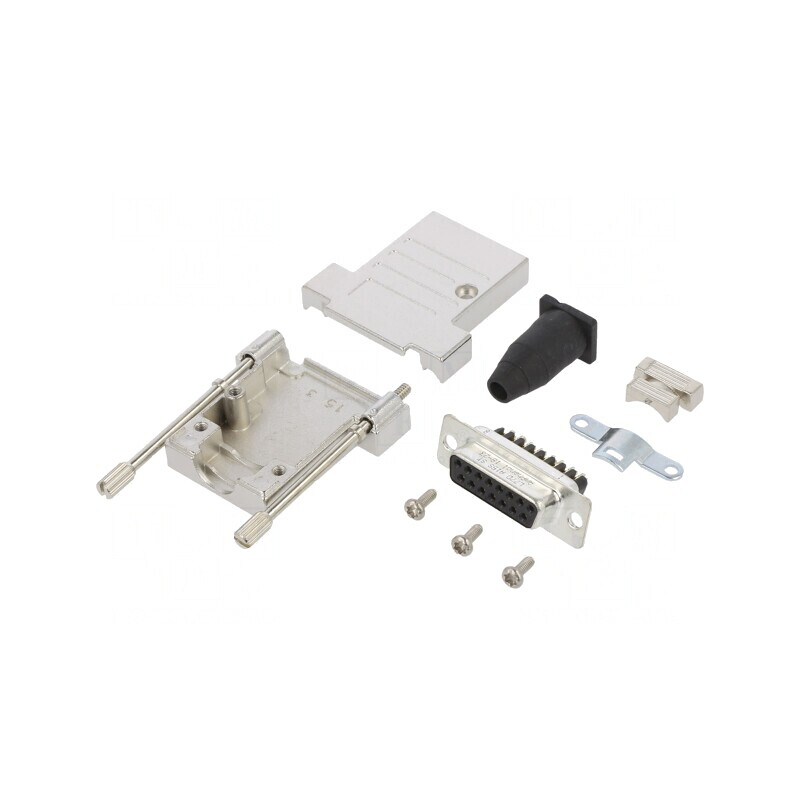 Conector D-Sub 15-Pin Mamă cu Terminal Șurub pe Cablu | Electronic-mag.ro | Componente Electronice