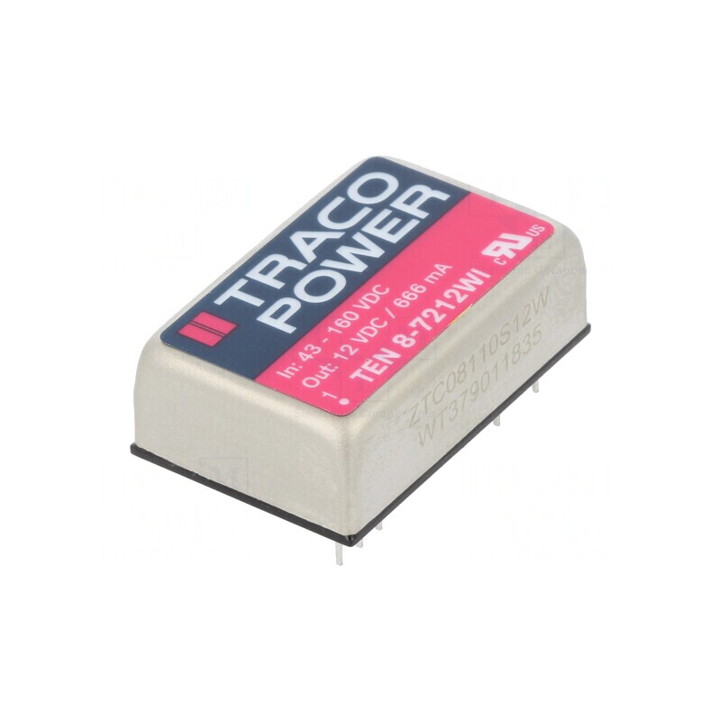 Convertor DC/DC 8W 43-160V la 12V 666mA DIP24 | Electronic-mag.ro | Componente Electronice