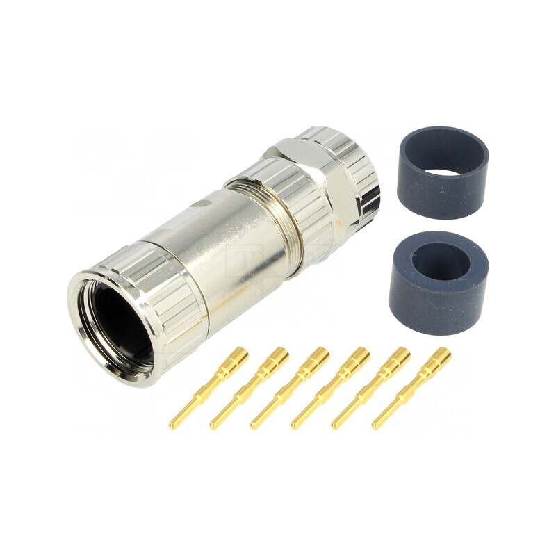 Conector M23 PIN 6 Tată Crimpat Drept IP67 | Electronic-mag.ro | Componente Electronice
