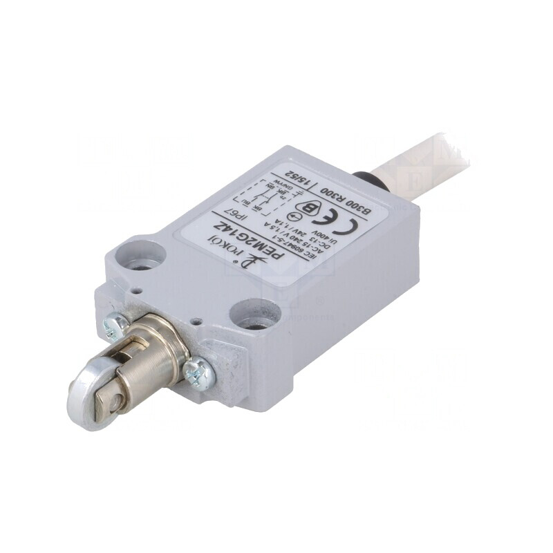 Limitator de Cursă cu Rola Metalică Transversală Ø12mm 5A | Electronic-mag.ro | Componente Electronice