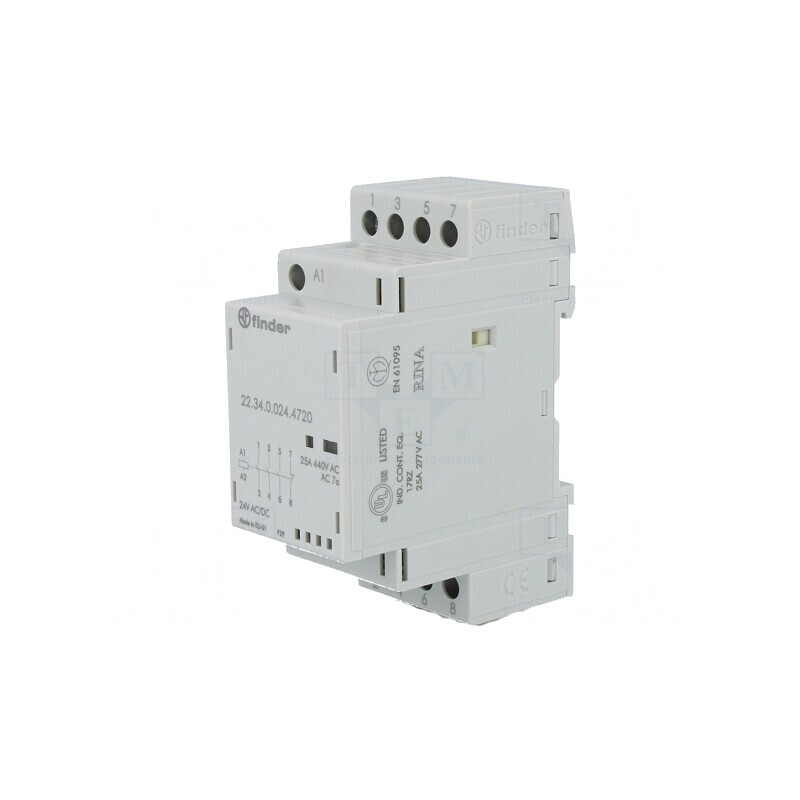 Contactor 4-poli 25A 24V NC/NO | Electronic-mag.ro | Componente Electronice