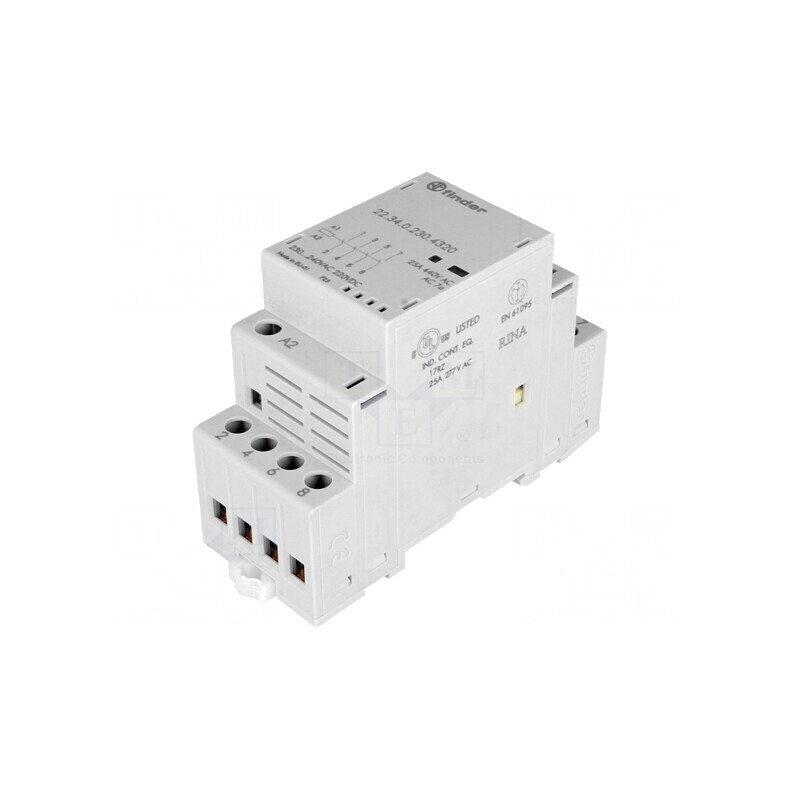 Contactor 4P 25A 230V NO IP20 | Electronic-mag.ro | Componente Electronice