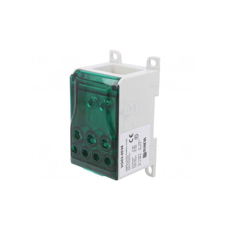 Bloc de Distribuție cu 8 Borne, Lățime 51,4mm | Electronic-mag.ro | Componente Electronice