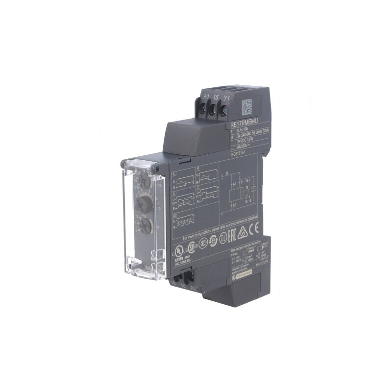 Timer Programabil 0,1s-10h SPDT 250VAC 8A 24-240VAC 24VDC | Electronic-mag.ro | Componente Electronice