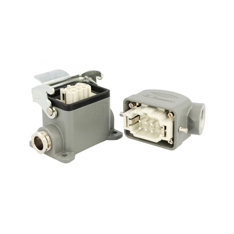 Conector HDC Tată Mamă 6B Metal 6 PIN | Electronic-mag.ro | Componente Electronice