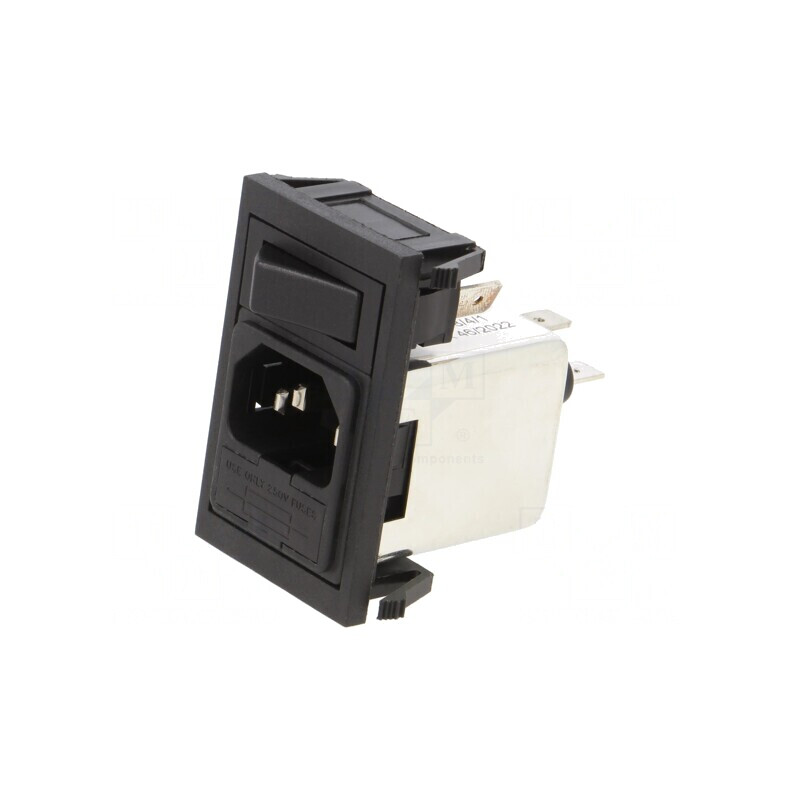 Conector Alimentare AC Soclu Tată 6A 250VAC IEC 60320 | Electronic-mag.ro | Componente Electronice