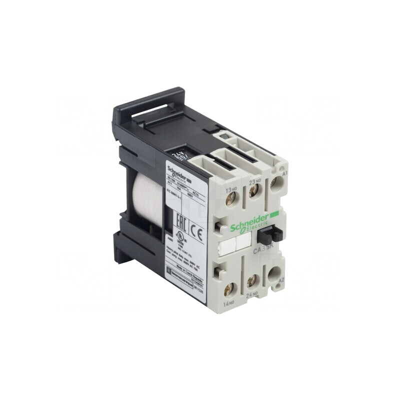 Contactor 2-polar NO 24VDC 10A pentru șină DIN | Electronic-mag.ro | Componente Electronice