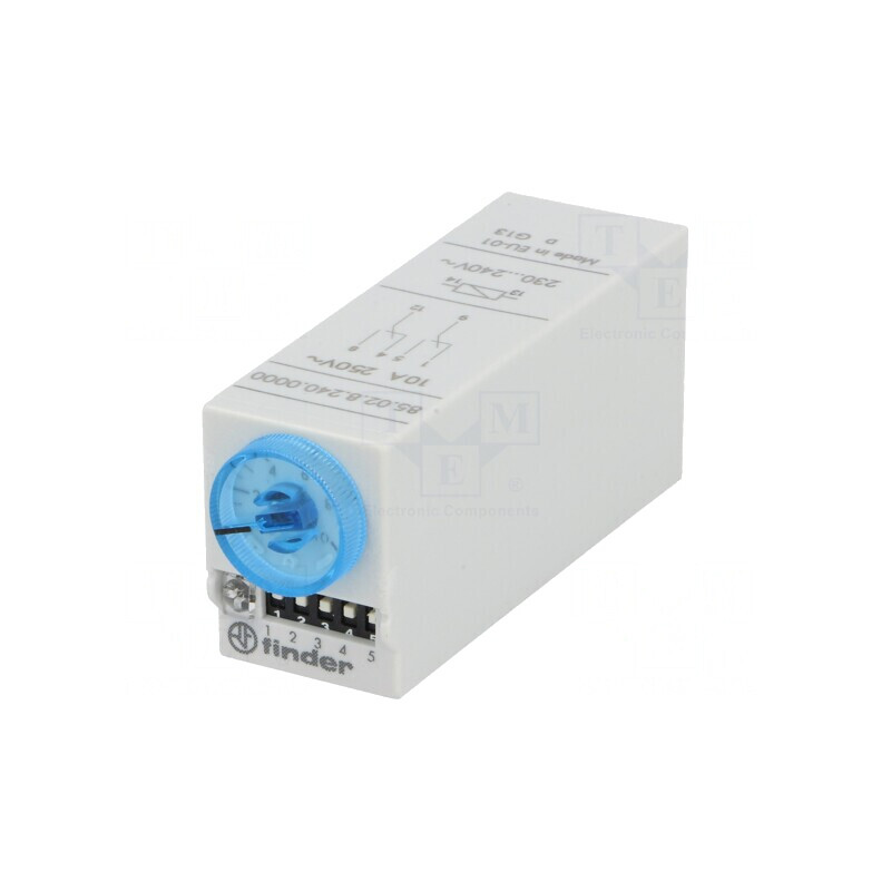 Timer 0,05s-100h DPDT 250VAC 10A 230V | Electronic-mag.ro | Componente Electronice