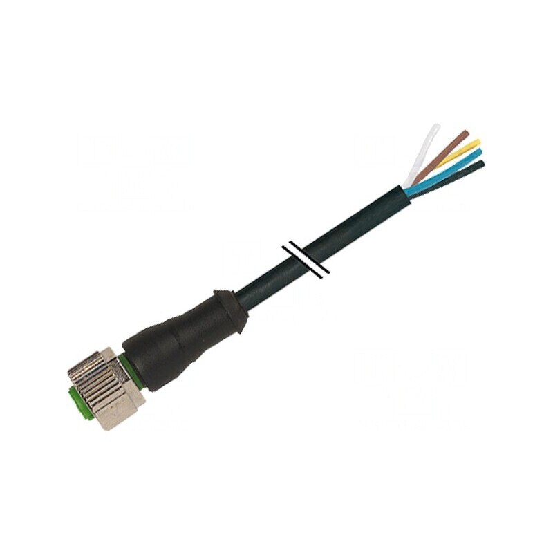 Cablu de conectare M12 drept 3m 30VAC 1,5A PUR | Electronic-mag.ro | Componente Electronice