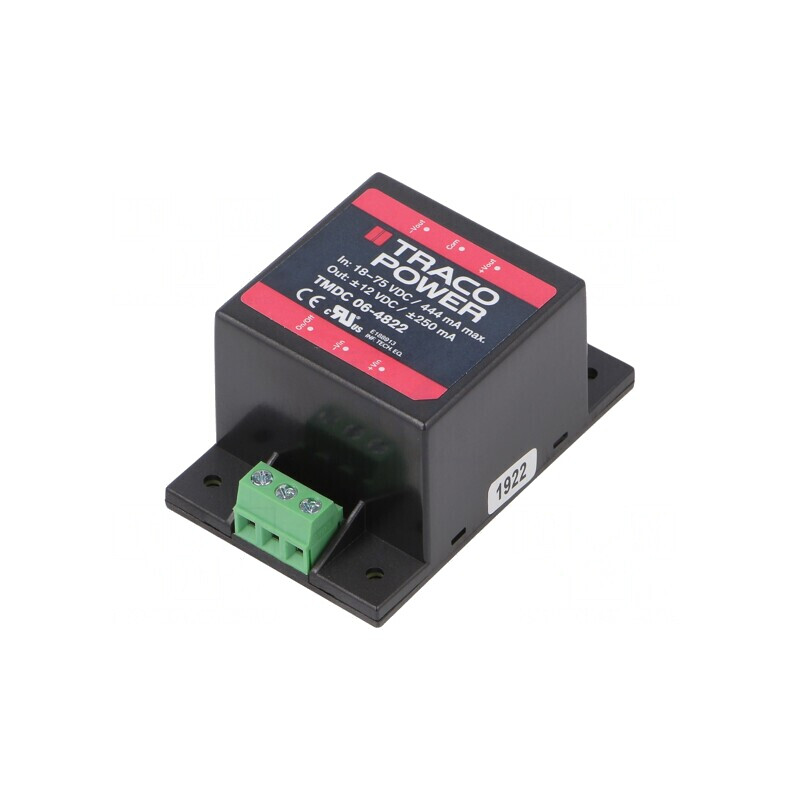 Convertor DC/DC 6W 18-75V la 12V/-12V | Electronic-mag.ro | Componente Electronice