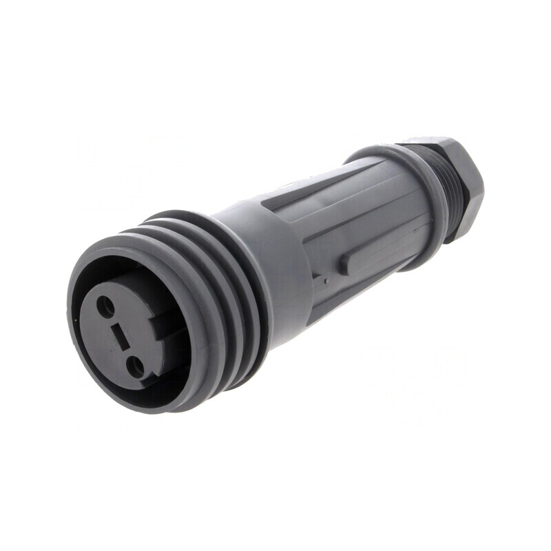 Mufă Mamă Circulară 2 Pin Filet Exterior | Electronic-mag.ro | Componente Electronice