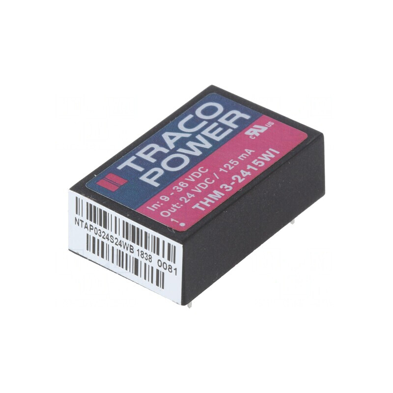 Convertor DC/DC 3W 9-36V la 24V 125mA DIP24 | Electronic-mag.ro | Componente Electronice
